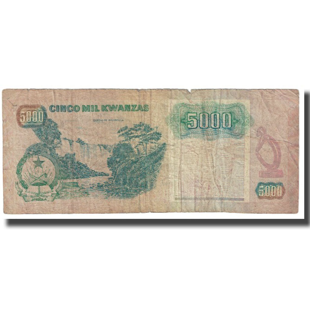 Banknote, Angola, 5000 Kwanzas, 1991, 1991-02-04, KM:130c, VF(20-25)