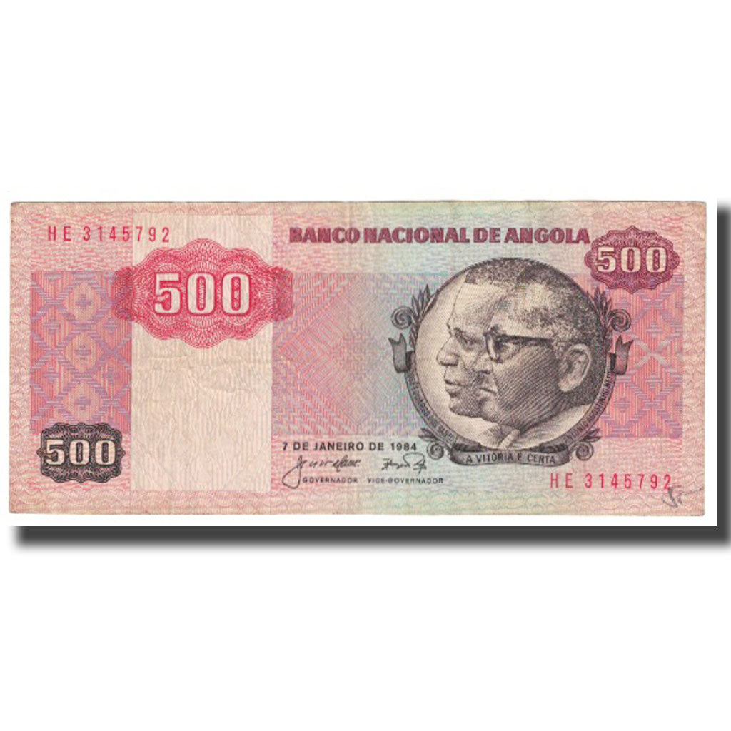 Biljet, Angola, 500 Kwanzas, 1984, 1984-01-07, KM:120A, TTB