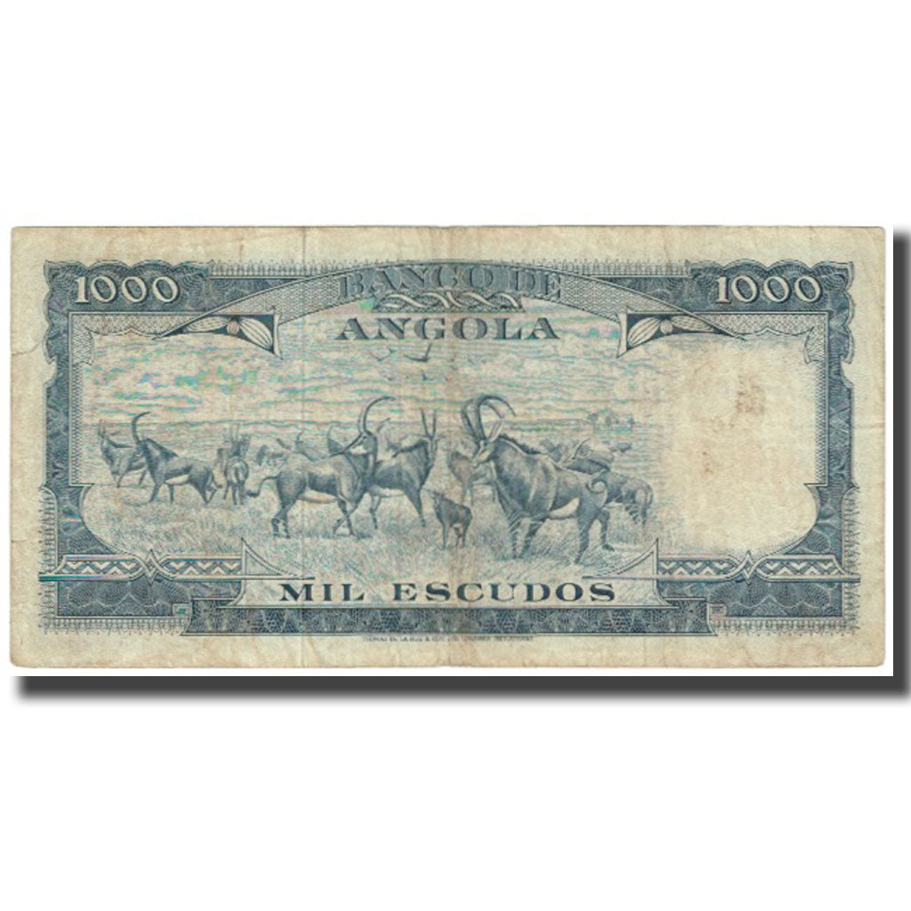 Banknote, Angola, 1000 Escudos, 1970, 1970-06-10, KM:98, VF(20-25)