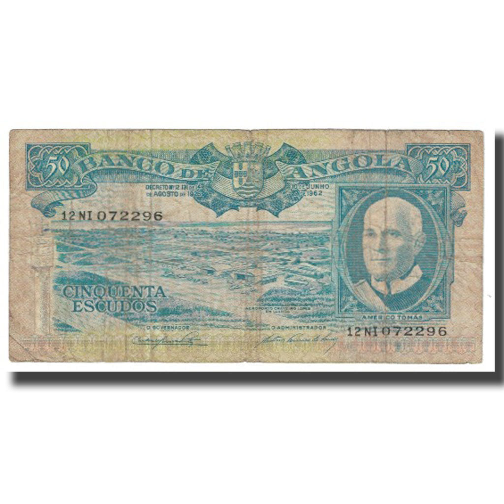 Banknote, Angola, 50 Escudos, 1962, 1962-06-10, KM:93, VF(20-25)