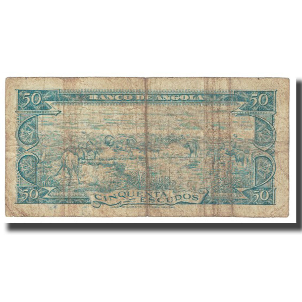 Banknote, Angola, 50 Escudos, 1962, 1962-06-10, KM:93, VF(20-25)