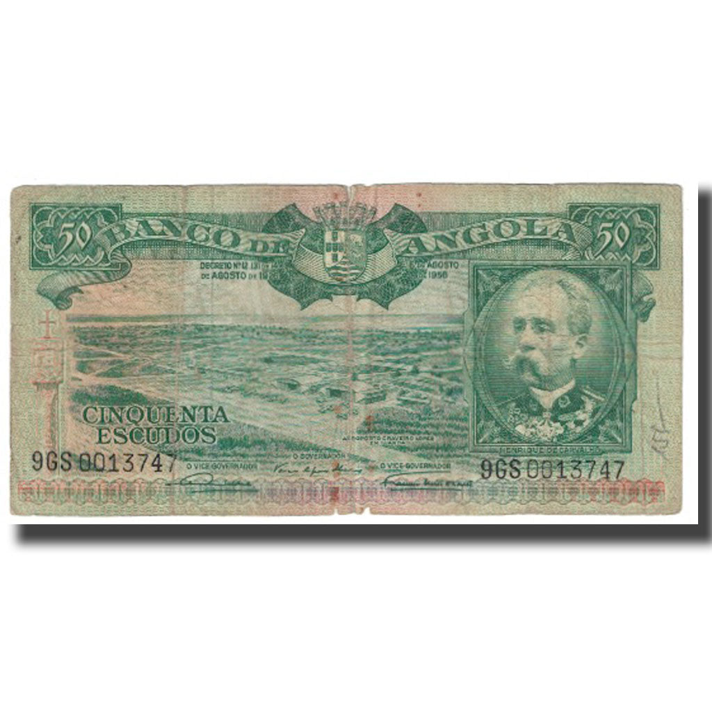Banconote, Angola, 50 Escudos, 1956, 1956-08-15, KM:88a, MB