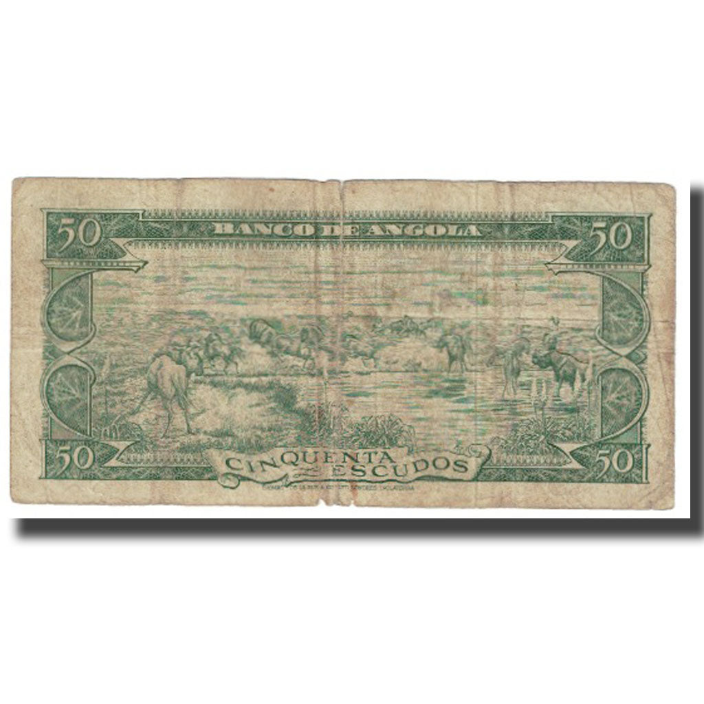 Banconote, Angola, 50 Escudos, 1956, 1956-08-15, KM:88a, MB