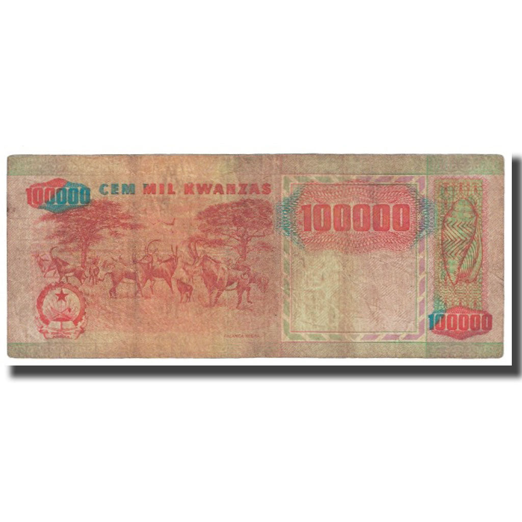 Banknote, Angola, 100,000 Kwanzas, 1991, 1991-02-04, KM:133a, VF(20-25)
