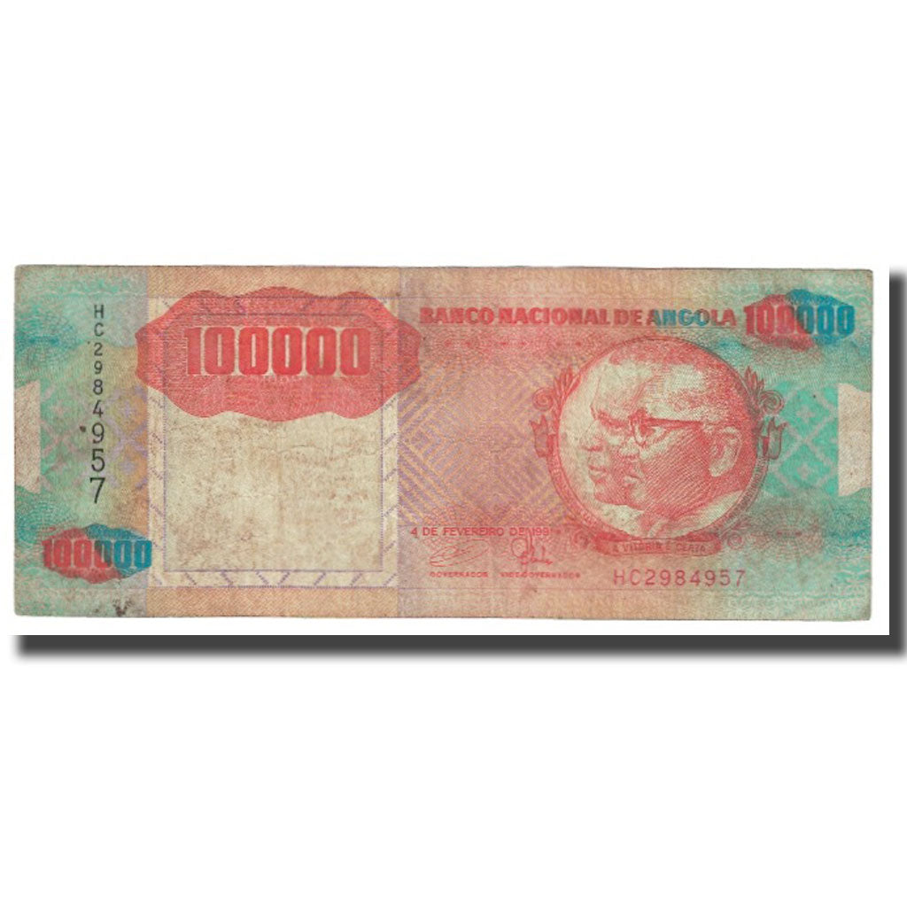 Banknote, Angola, 100,000 Kwanzas, 1991, 1991-02-04, KM:133a, VF(20-25)