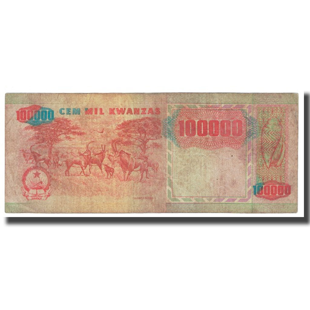 Banknote, Angola, 100,000 Kwanzas, 1991, 1991-02-04, KM:133a, VF(20-25)