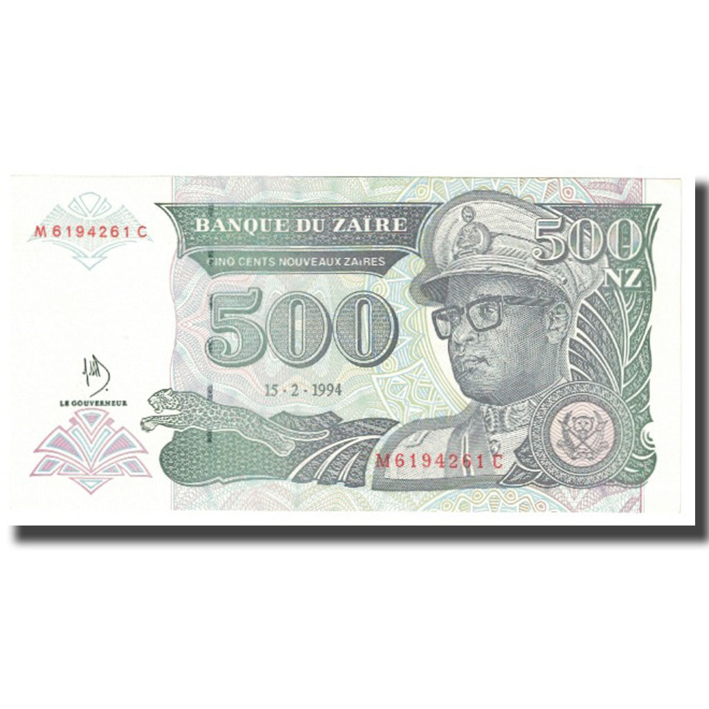 Banknote, Zaire, 500 Nouveaux Zaïres, 1994, 1994-02-15, KM:64a, UNC(65-70)