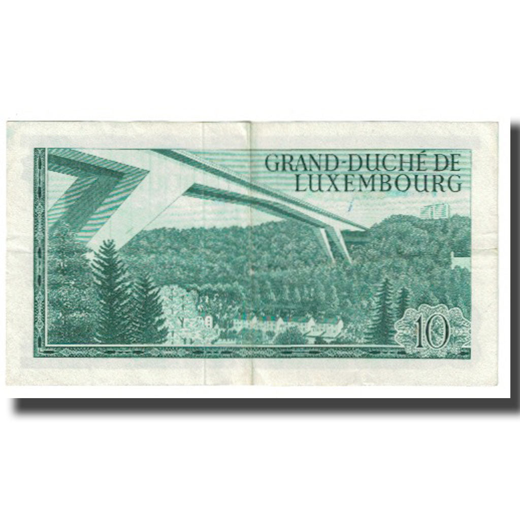 Banknote, Luxembourg, 10 Francs, 1967, 1967-03-20, KM:53a, EF(40-45)