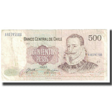 Banknote, Chile, 500 Pesos, 1992, KM:153d, VF(20-25)