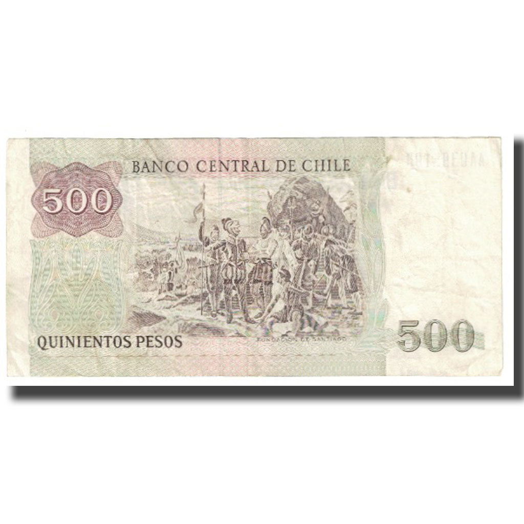 Banknote, Chile, 500 Pesos, 1992, KM:153d, VF(20-25)