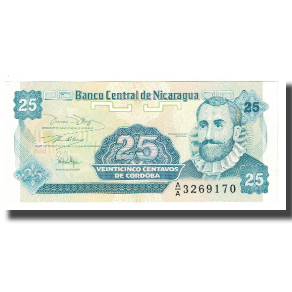 Nota, Nicarágua, 25 Centavos, KM:170a, UNC(65-70)