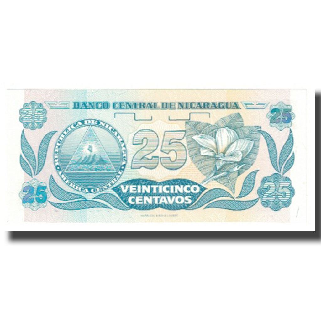 Nota, Nicarágua, 25 Centavos, KM:170a, UNC(65-70)