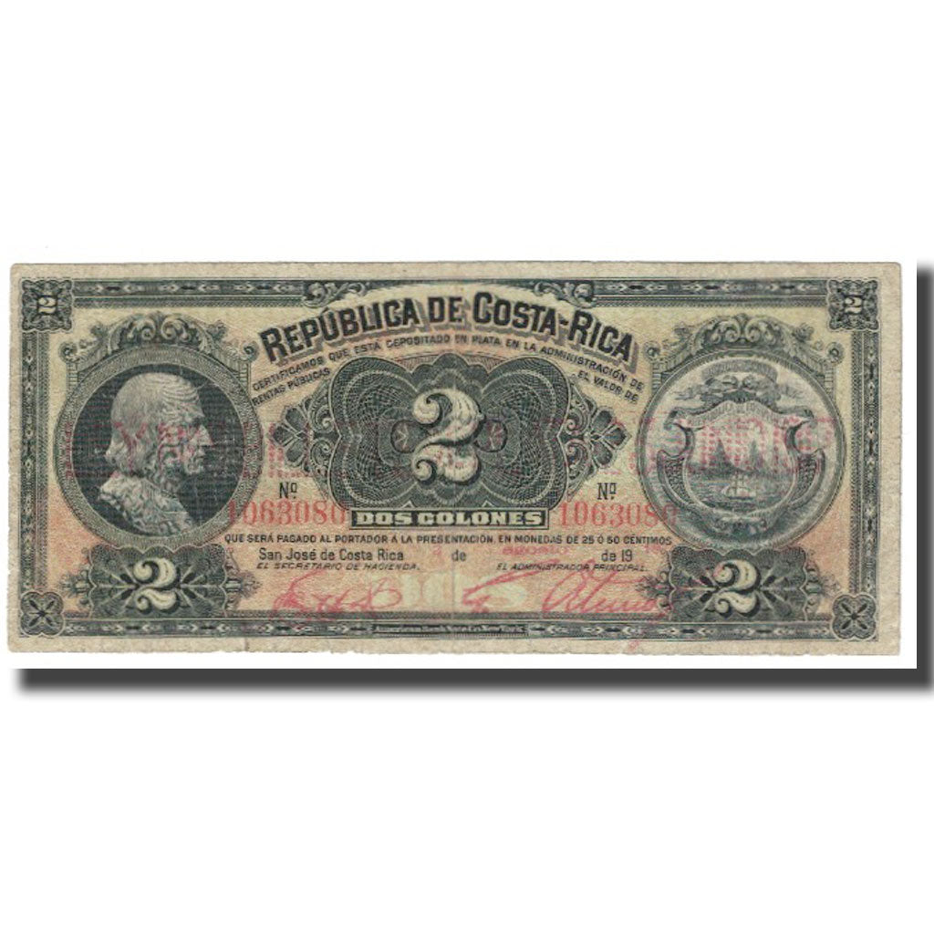 Banknote, Costa Rica, 2 Colones, KM:151, VF(20-25)