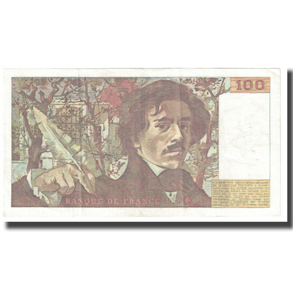 France, 100 Francs, Delacroix, 1981, P. A.Strohl-G.Bouchet-J.J.Tronche