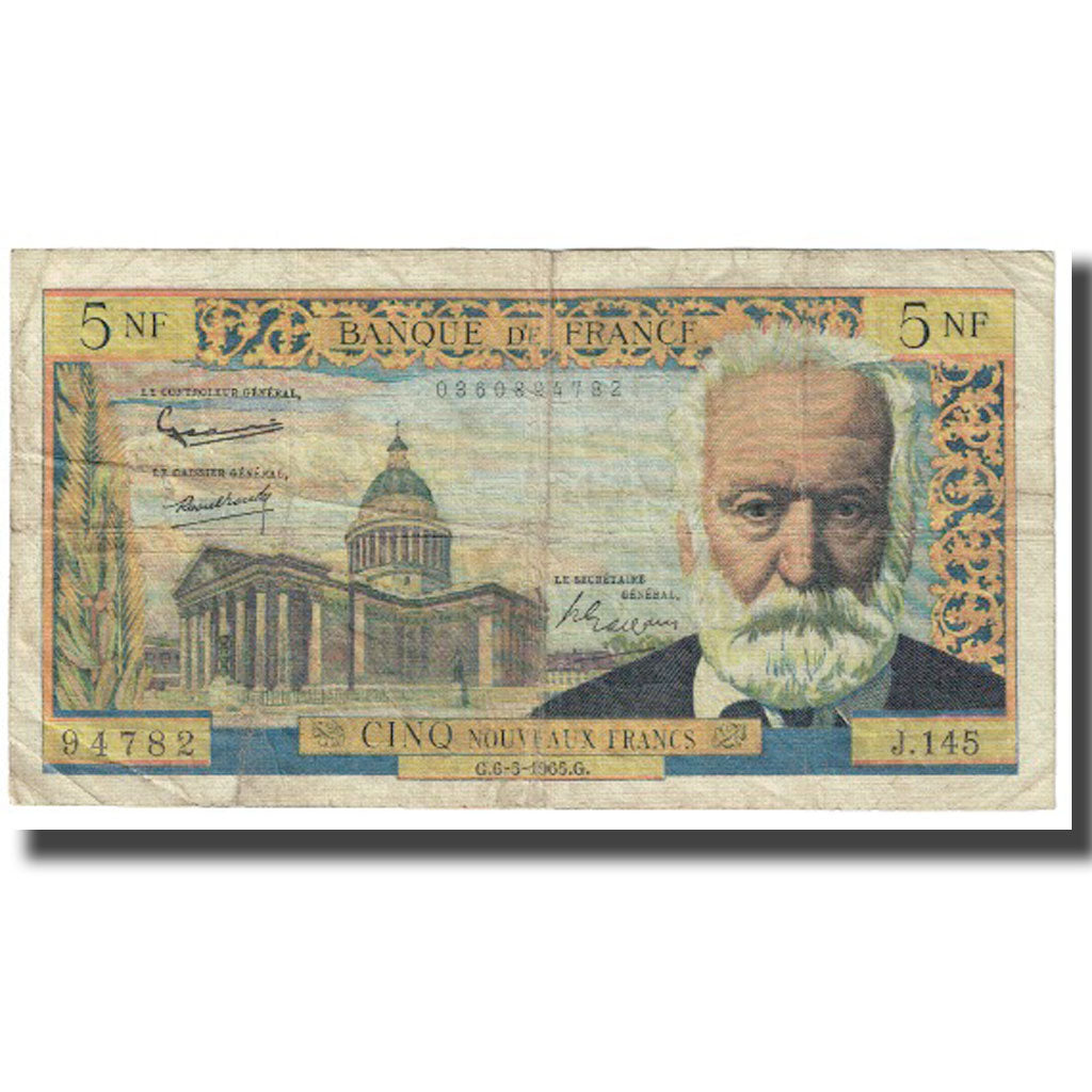 France, 5 Nouveaux Francs, 1965, 1965-05-06, VF(20-25), Fayette:56.18, KM:141a