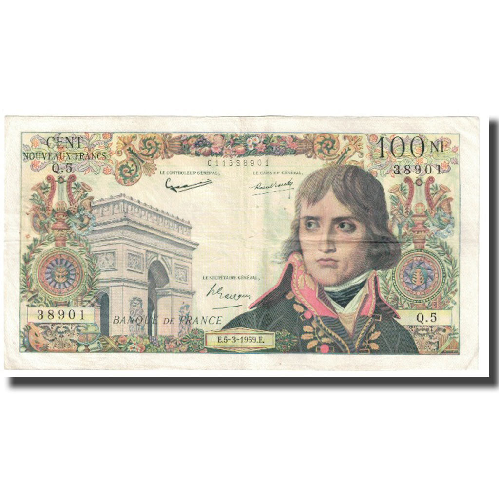 Francia, 100 Nouveaux Francs, Bonaparte, 1959, G.Gouin
