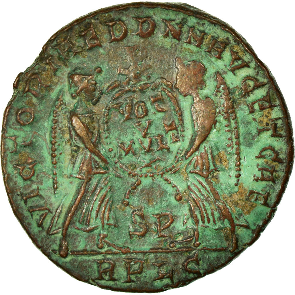 Coin, Magnentius, Maiorina, Lyons, AU(55-58), Copper, Cohen:69