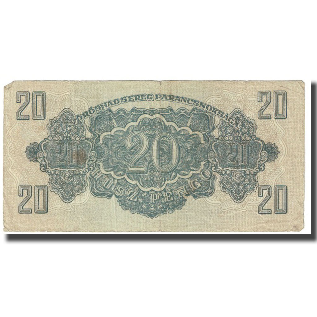 Banknote, Hungary, 20 Pengö, 1944, KM:M6b, AU(55-58)