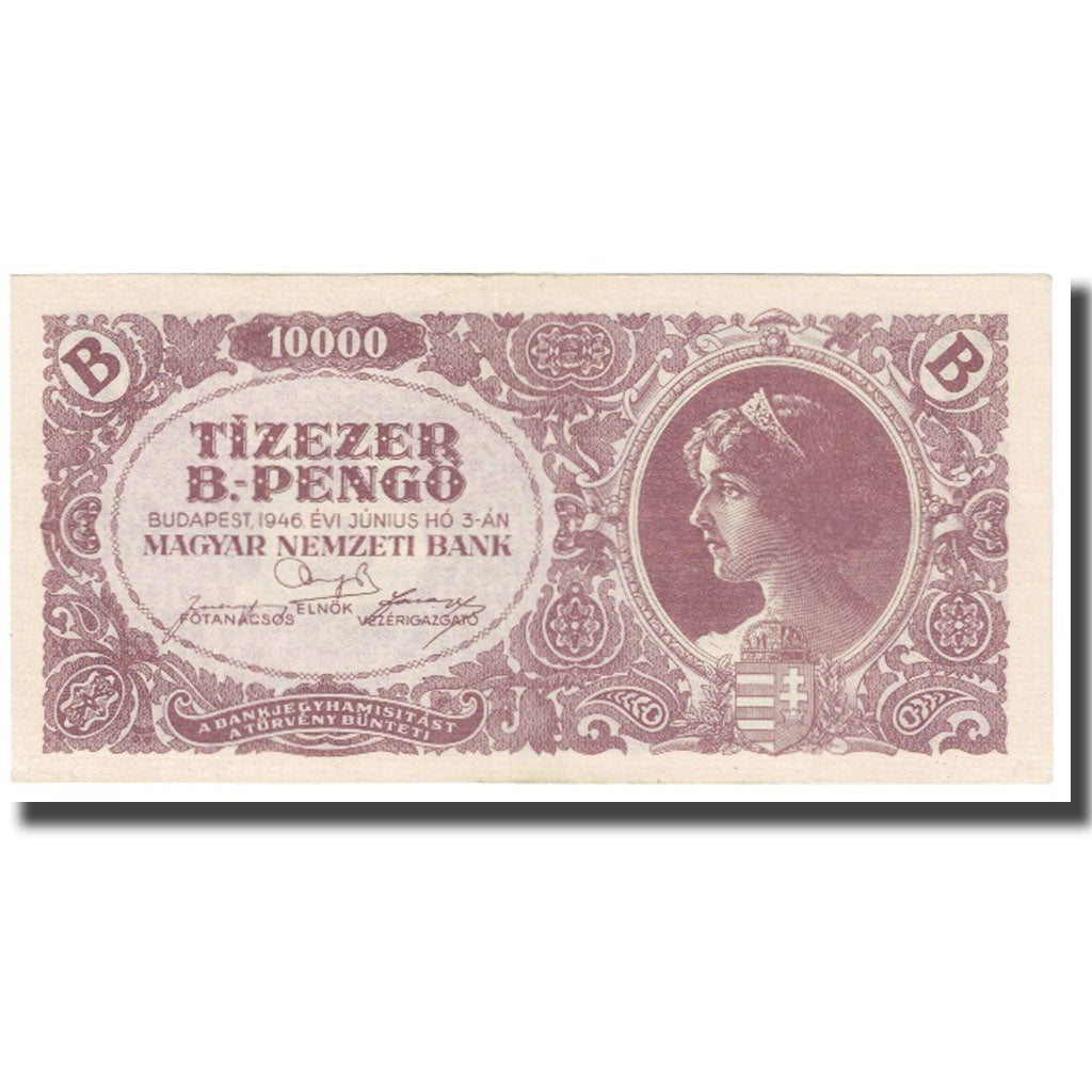Geldschein, Ungarn, 10,000 B.-Pengö, 1946, 1946-06-03, KM:132, SS