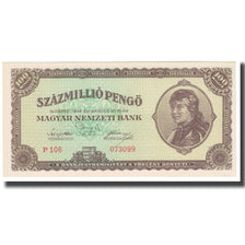 Biljet, Hongarije, 100 Million Milpengö, 1946, 1946-03-18, KM:130, TTB