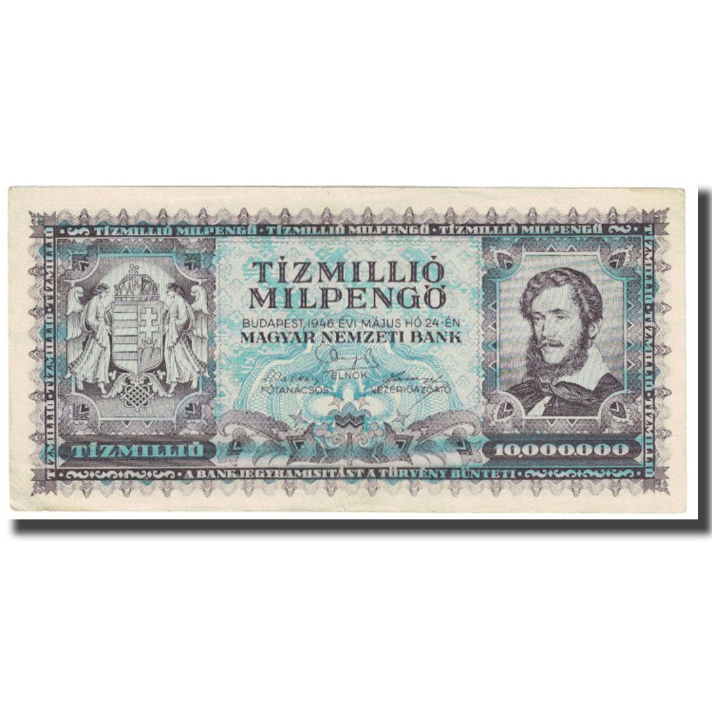 Banknote, Hungary, 10 Million Milpengö, 1946, 1946-05-24, KM:129, EF(40-45)
