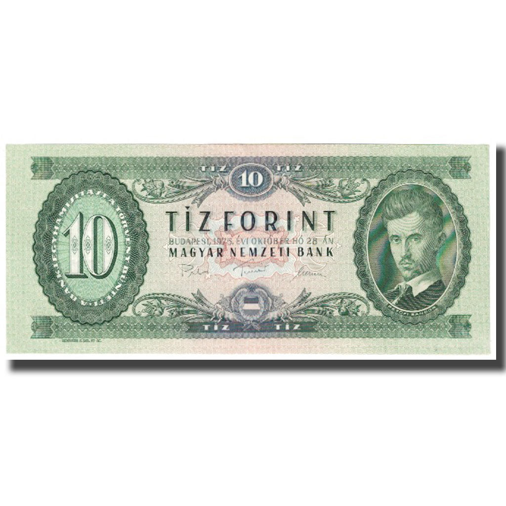 Banknote, Hungary, 10 Forint, 1975, 1975-10-28, KM:168e, EF(40-45)