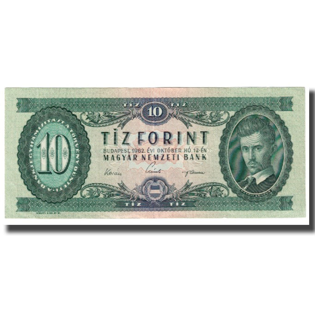 Banknote, Hungary, 10 Forint, 1962, 1962-10-12, KM:168e, EF(40-45)