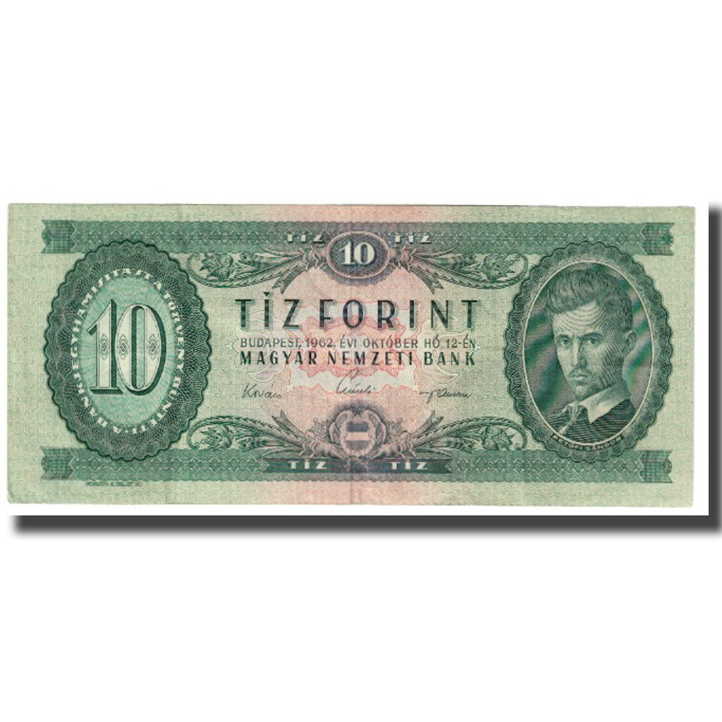 Banknote, Hungary, 10 Forint, 1962, 1962-10-12, KM:168e, EF(40-45)