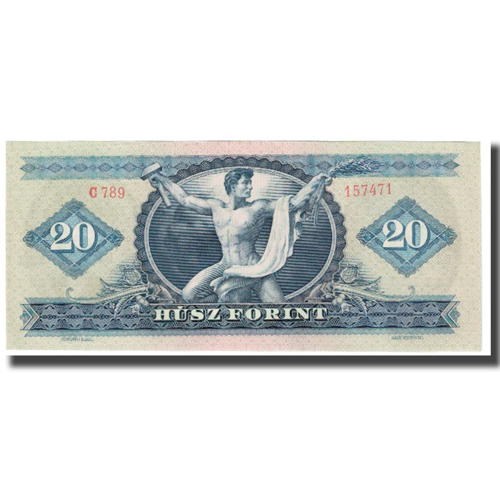 Banknote, Hungary, 20 Forint, 1969, 1969-06-30, KM:169e, AU(55-58)