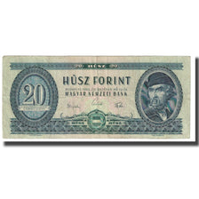 Banknote, Hungary, 20 Forint, 1962, 1962-10-12, KM:169e, VF(20-25)