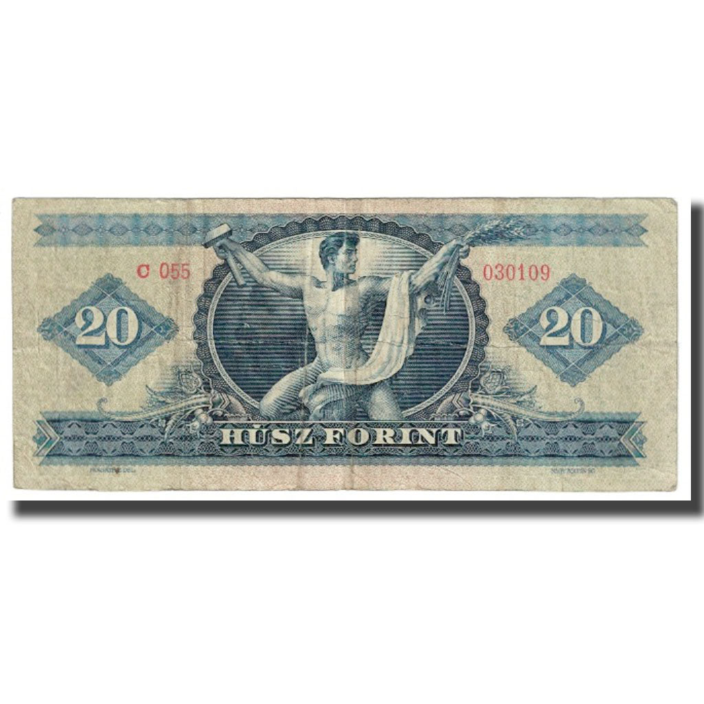 Banknote, Hungary, 20 Forint, 1962, 1962-10-12, KM:169e, VF(20-25)