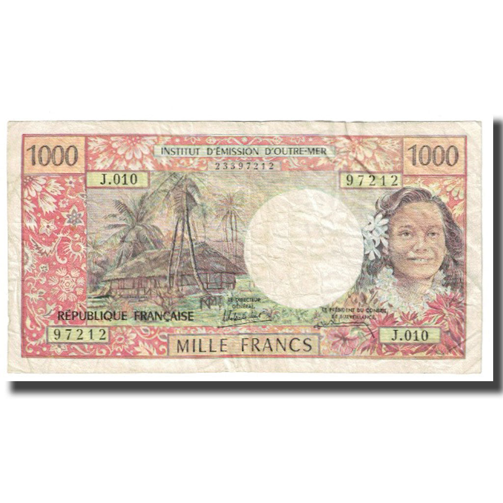 Banknote, Tahiti, 1000 Francs, KM:27d, VF(20-25)