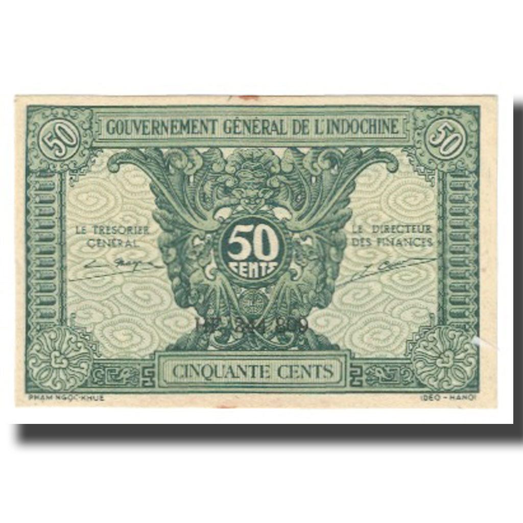 Banknote, FRENCH INDO-CHINA, 50 Cents, KM:91a, EF(40-45)