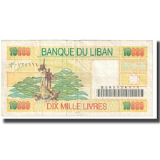 Banknote, Lebanon, 10,000 Livres, KM:86a, VF(20-25)