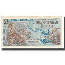 Banknote, Indonesia, 2 1/2 Rupiah, 1961, KM:79, VF(20-25)