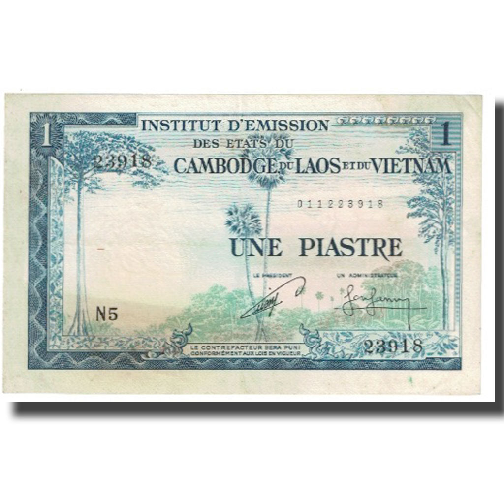 Banconote, INDOCINA FRANCESE, 1 Piastre = 1 Dong, KM:105, BB