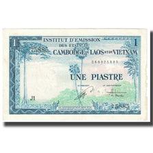 Banknot, FRANCUSKIE INDOCHINY, 1 Piastre = 1 Dong, KM:105, EF(40-45)