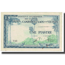 Banknot, FRANCUSKIE INDOCHINY, 1 Piastre = 1 Dong, KM:105, EF(40-45)