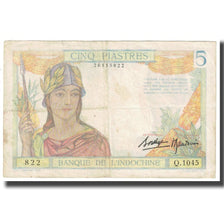 Banknote, FRENCH INDO-CHINA, 5 Piastres, KM:55b, EF(40-45)