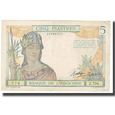 Banknote, FRENCH INDO-CHINA, 5 Piastres, KM:55b, EF(40-45)
