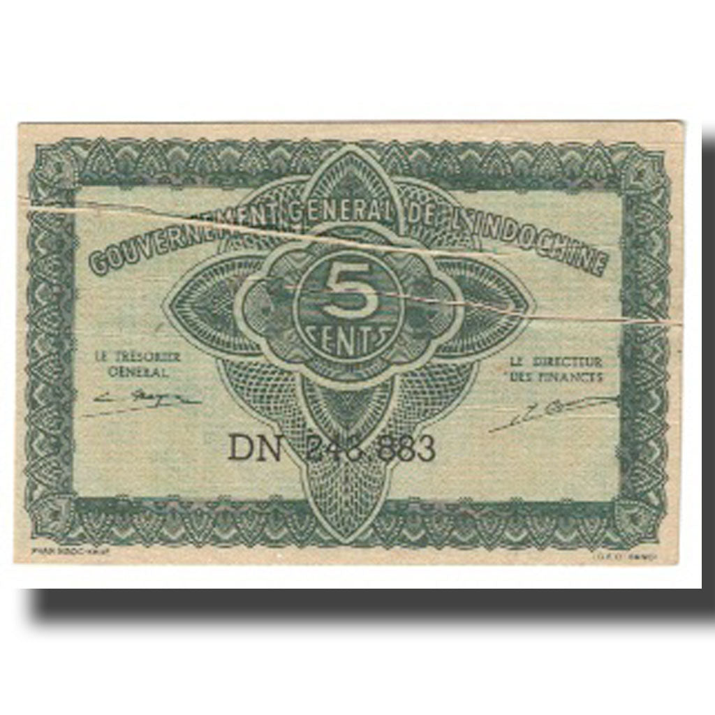 Banknote, FRENCH INDO-CHINA, 5 Cents, KM:88a, EF(40-45)
