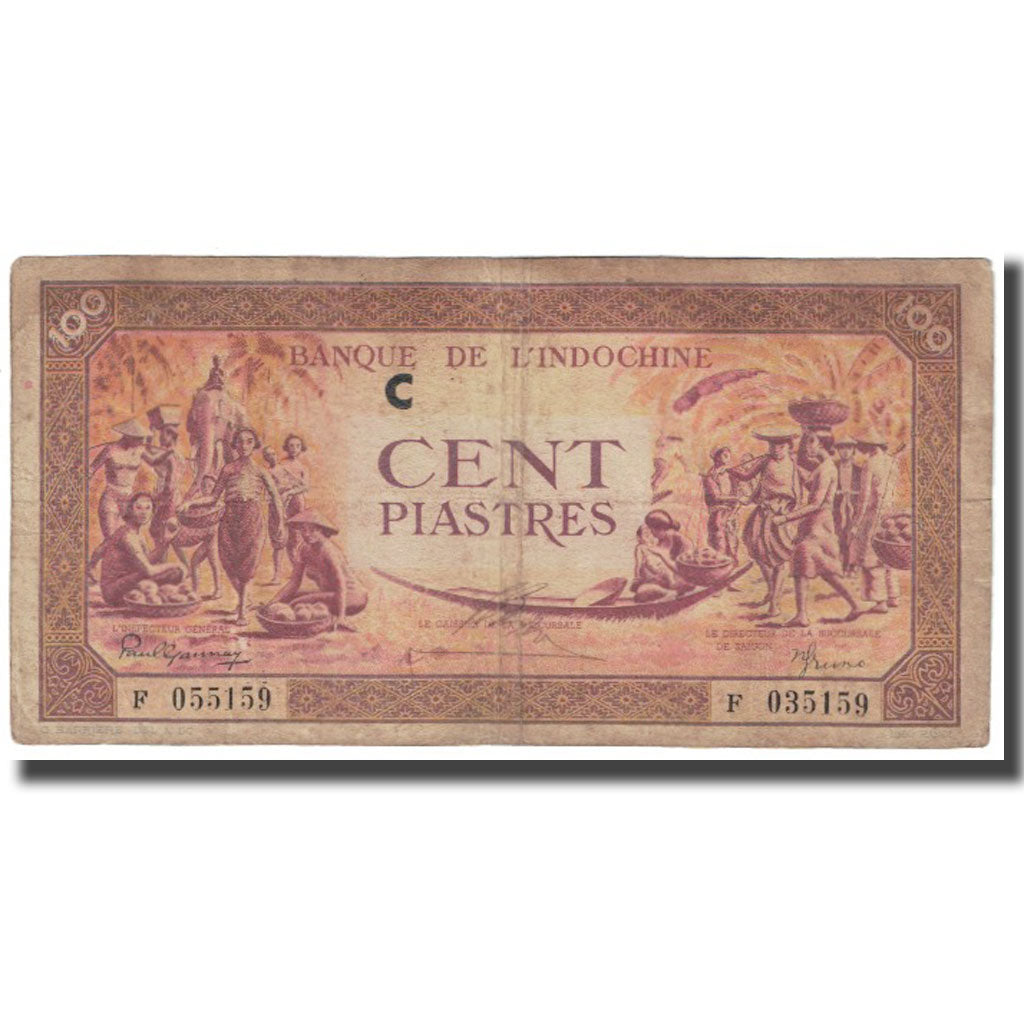 Banknote, FRENCH INDO-CHINA, 100 Piastres, KM:66, VF(20-25)
