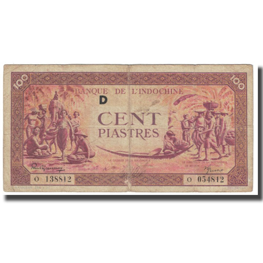 Banknote, FRENCH INDO-CHINA, 100 Piastres, KM:66, VF(20-25)