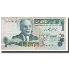 Banknote, Tunisia, 1 Dinar, 1973, 1973-10-15, KM:70, EF(40-45)