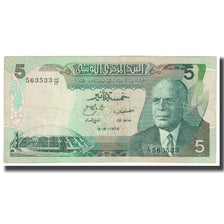 Banknote, Tunisia, 5 Dinars, 1972, 1972-08-03, KM:68a, EF(40-45)