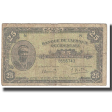 Banconote, Africa occidentale francese, 25 Francs, 1942, 1942-12-14, KM:30a, B