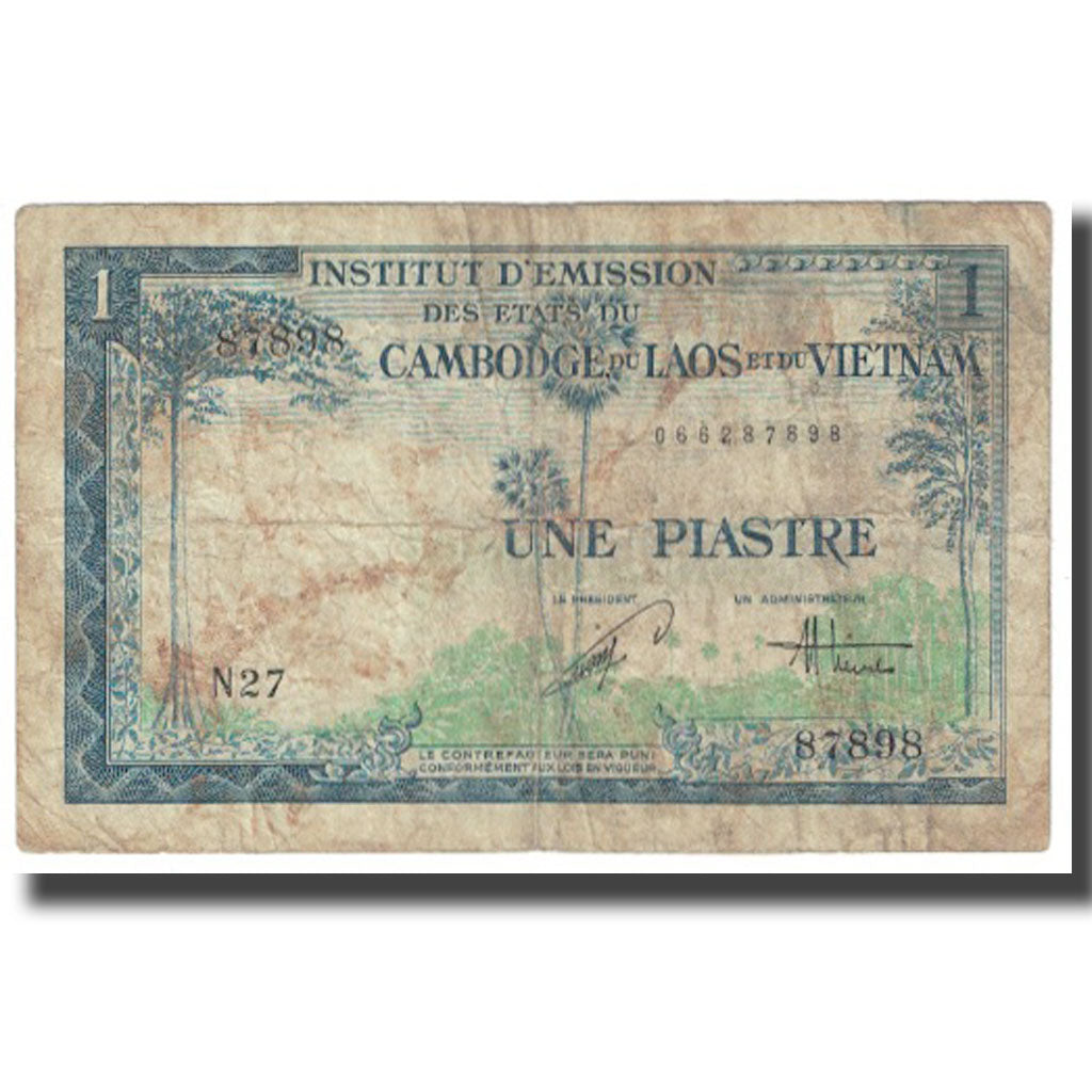 Geldschein, FRENCH INDO-CHINA, 1 Piastre = 1 Dong, KM:105, SGE