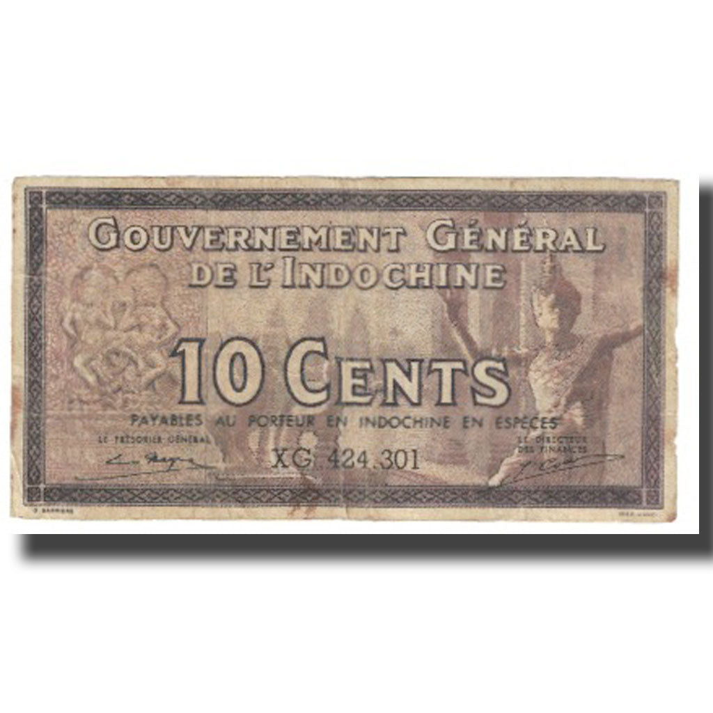Banknote, FRENCH INDO-CHINA, 10 Cents, KM:85a, VF(20-25)