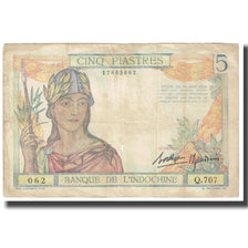 Banknote, FRENCH INDO-CHINA, 5 Piastres, KM:53a, VF(20-25)