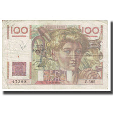 France, 100 Francs, Jeune Paysan, 1953, P. Rousseau and R. Favre-Gilly